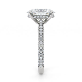 Veil Oval Hidden Halo Engagement Ring 2.0 ct