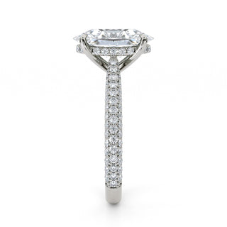 Veil Oval Hidden Halo Engagement Ring 2.5 ct