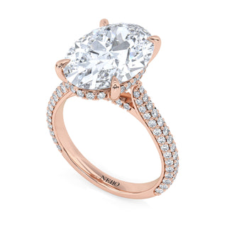 Oval Cut Halo Engagement Ring 5.0 ct
