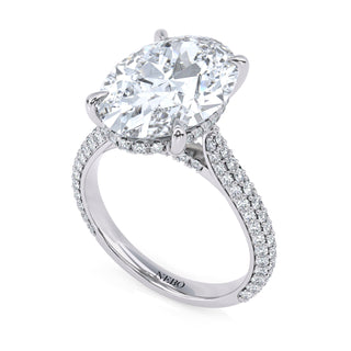 Oval Cut Halo Engagement Ring 5.0 ct