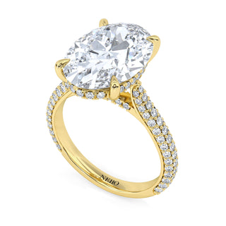 Oval Cut Halo Engagement Ring 5.0 ct