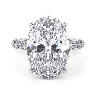 Oval Cut Halo Engagement Ring 5.0 ct