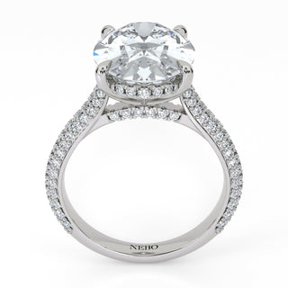 Oval Cut Halo Engagement Ring 5.0 ct