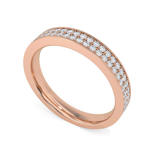 Double Row Pavé Diamond Band – Slim