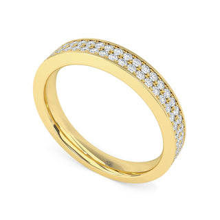 Double Row Pavé Diamond Band – Slim