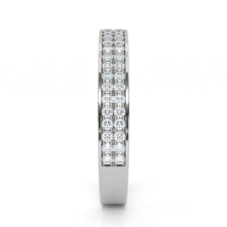 Double Row Pavé Diamond Band – Slim