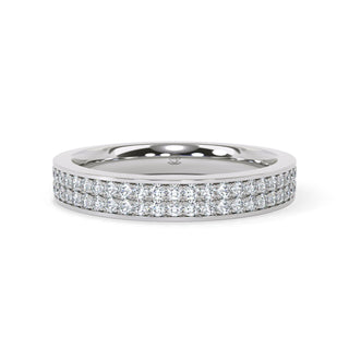 Double Row Pavé Diamond Band – Slim