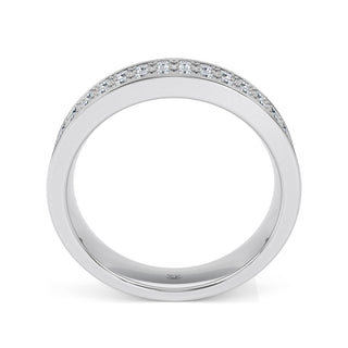Double Row Pavé Diamond Band – Medium