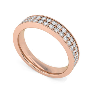 Double Row Pavé Diamond Band – Medium