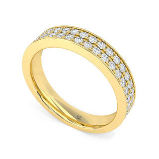 Double Row Pavé Diamond Band – Medium