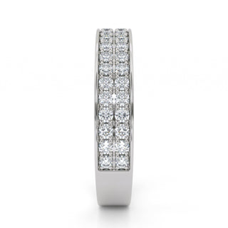 Double Row Pavé Diamond Band – Medium