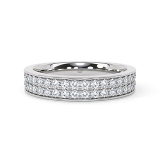 Double Row Pavé Diamond Band – Medium