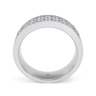 Double Row Pavé Diamond Band – Large