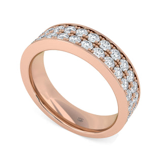 Double Row Pavé Diamond Band – Large