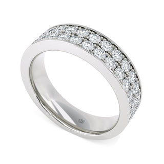 Double Row Pavé Diamond Band – Large