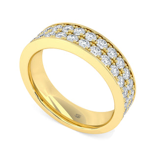 Double Row Pavé Diamond Band – Large