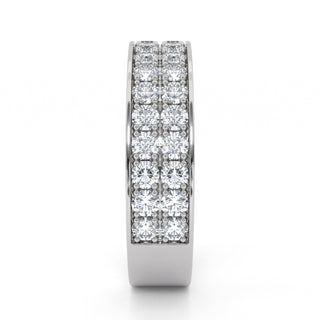 Double Row Pavé Diamond Band – Large