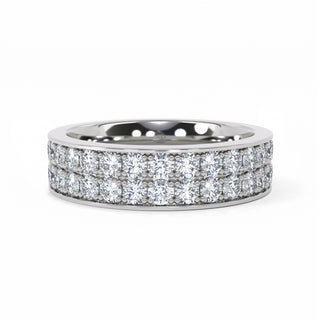 Double Row Pavé Diamond Band – Large