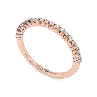 Scalloped Pavé Diamond Eternity Band – Slim