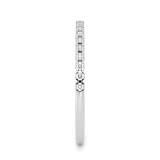 Scalloped Pavé Diamond Eternity Band – Slim