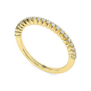 Scalloped Pavé Diamond Eternity Band – Slim