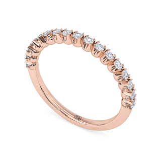 Scalloped Pavé Diamond Eternity Band – Medium