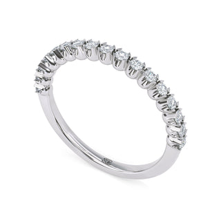 Scalloped Pavé Diamond Eternity Band – Medium