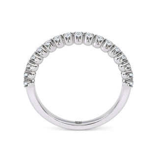 Scalloped Pavé Diamond Eternity Band – Medium