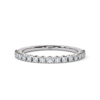 Scalloped Pavé Diamond Eternity Band – Medium
