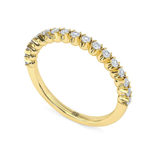 Scalloped Pavé Diamond Eternity Band – Medium