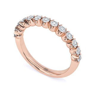 Scalloped Pavé Diamond Eternity Band – Large