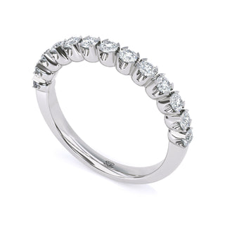 Scalloped Pavé Diamond Eternity Band – Large