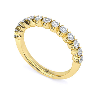 Scalloped Pavé Diamond Eternity Band – Large