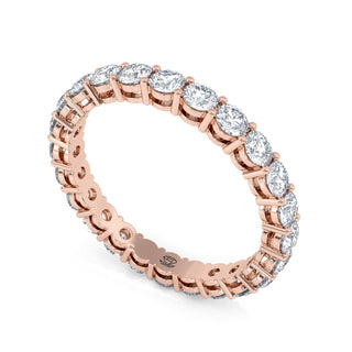Round Cut Shared Prong Eternity Diamond Band