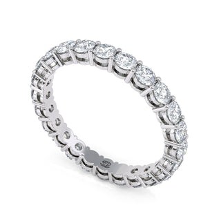 Round Cut Shared Prong Eternity Diamond Band