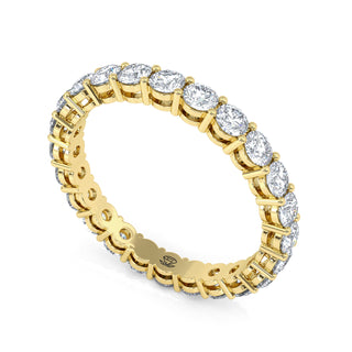 Round Cut Shared Prong Eternity Diamond Band