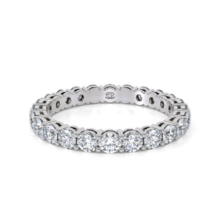 Round Cut Shared Prong Eternity Diamond Band