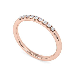 Round Cut Classic Pavé Band – Extra Slim