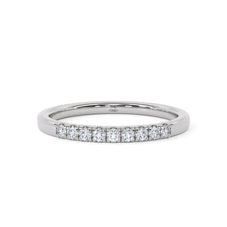 Round Cut Classic Pavé Band – Extra Slim