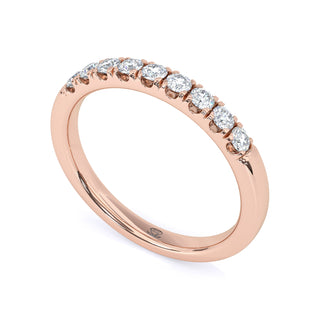 Round Cut Classic Pavé Band – Slim