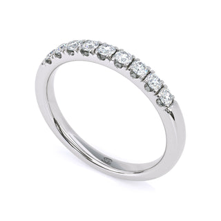 Round Cut Classic Pavé Band – Slim