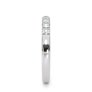 Round Cut Classic Pavé Band – Slim
