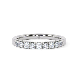 Round Cut Classic Pavé Band – Slim