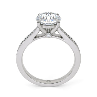 Channel Edge Round Engagement Ring 1.5 ct