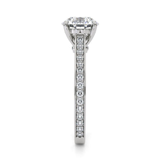 Channel Edge Round Engagement Ring 1.5 ct