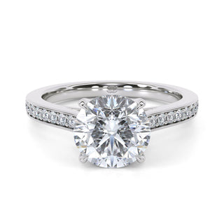 Channel Edge Round Engagement Ring 1.5 ct