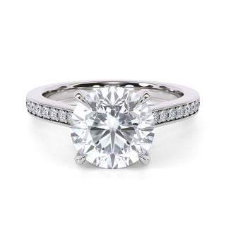 Channel Edge Round Engagement Ring 2.0 ct