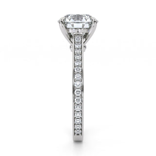 Channel Edge Round Engagement Ring 2.0 ct