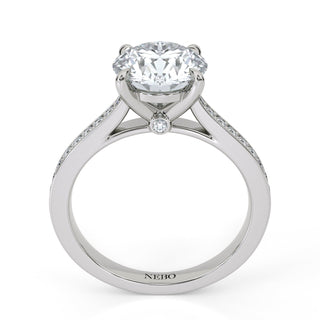 Channel Edge Round Engagement Ring 2.0 ct