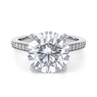 Channel Edge Round Engagement Ring 3.0 ct